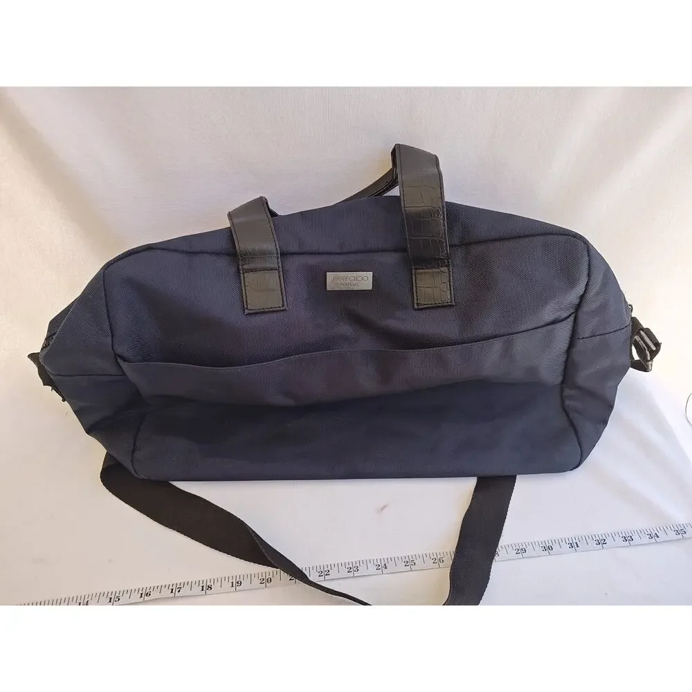 Jimmy Choo Duffle‎ Bag In Navy With Shoulder Strap